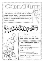 English Worksheet: colour