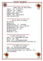 English Worksheet: hello english