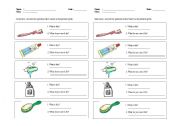 English Worksheet: toiletries