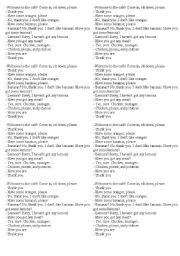 English Worksheet: Welcome to the cafe!