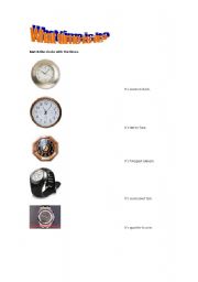 English worksheet: What time is it?