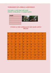 English worksheet: Animal Maze