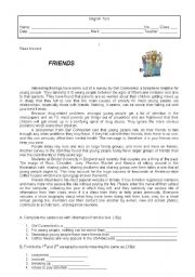 English Worksheet: Test on Friendship