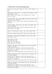 English Worksheet: SONG: Just the way you are 