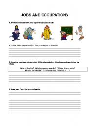 English Worksheet: JOBS AND OCCUPATIONS