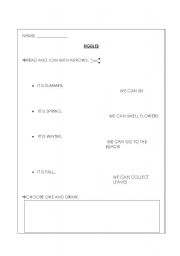 English Worksheet: Seasons What can we do