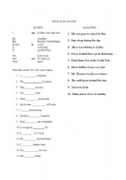 English worksheet: Pronouns and Be Verbs