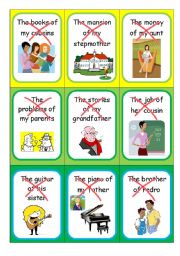 The Possessive Case - Speaking cards I