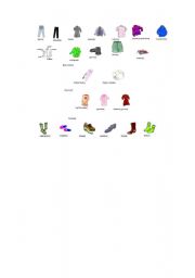 English Worksheet: clothes