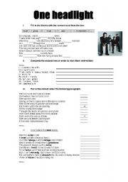 English Worksheet: One headlight