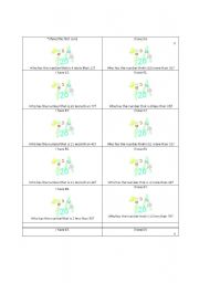 English Worksheet: I have Who has?