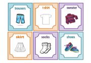 English Worksheet: flashcards clothes