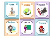 English Worksheet: jobs flashcards