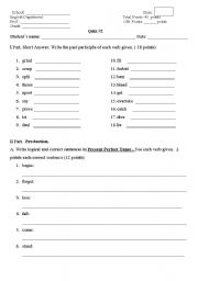 English worksheet: Present Perfect Quiz