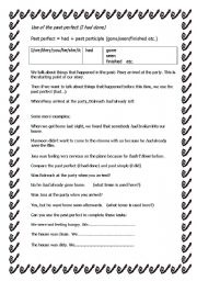English Worksheet: use of the present perfect