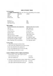 English Worksheet: Simple Present Tense
