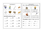 English Worksheet: short vowel o