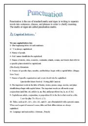 English Worksheet: Punctuation (key included)