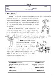 Worksheet - 2nd term - 6th grade - I