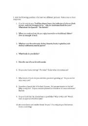 English worksheet: Food Activities