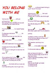 English Worksheet: You belong with me