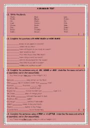 COUNTABLES AND UNCOUNTABLES TEST