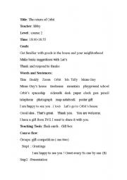 English worksheet: My Lesson Plan