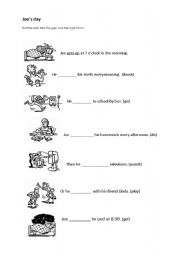 English Worksheet: third persons s - 3rd person simple present