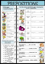 English Worksheet: Prepositions