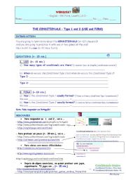 English Worksheet: Webquest: Contional type 1 and 2