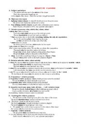 English Worksheet: Relative clauses