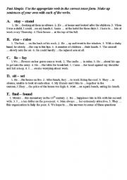 English worksheet: Past Simple