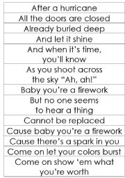 English Worksheet: Fireworks - Katy Perry