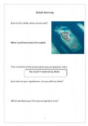 English Worksheet: Global Warming (oral comprehension)