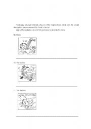 English worksheet: yesterday 