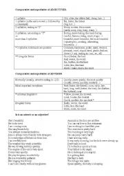 English worksheet: Comparative and superlative of adjectives