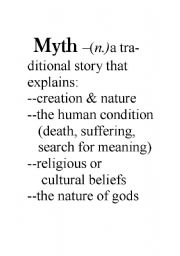 English worksheet: mythology