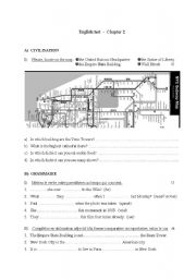 English Worksheet: Test on the USA and New York