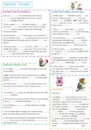 English Worksheet: mixed tenses