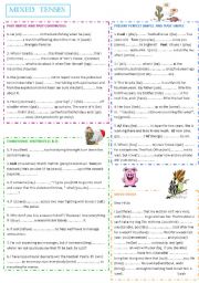 English Worksheet: mixed tenses