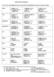 English Worksheet: boost your vocabulary