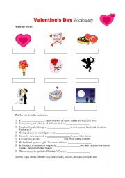 English Worksheet: Valentines Day Vocabulary