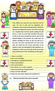 English Worksheet: Comprehension - Petes Dare