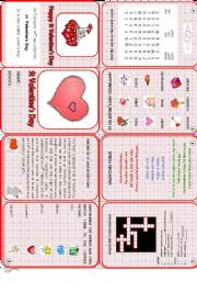 English Worksheet: Valentines Day mini book