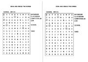 English Worksheet: school units
