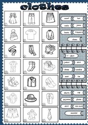 English Worksheet: clothes (4)