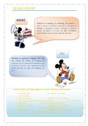 English Worksheet: Make or Do