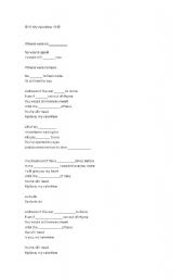 English Worksheet: My Valentine song
