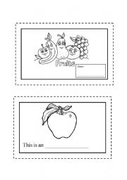 English Worksheet: Fruit vocab book