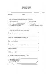 English Worksheet: grammar revisions